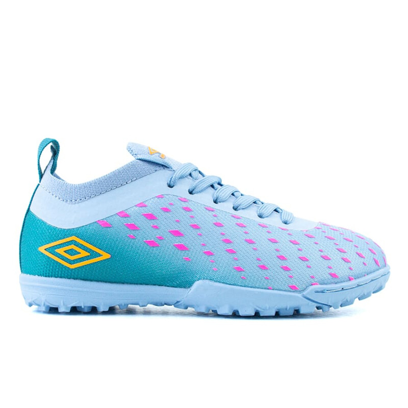 Championes Umbro Fútbol 5 Limit de Niños - 20206219 Celeste-rosado