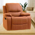 Sillon Reclinacion Mecanica Cuerina Naranja SILLON CUERINA NARANJA RECLINABLE MANUAL
