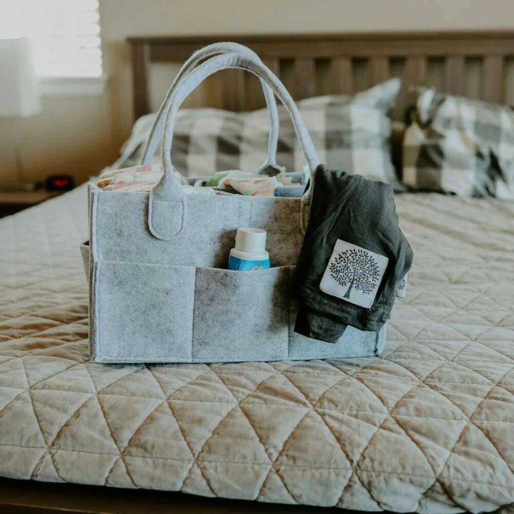 Caddy organizador multifuncion pañalera gris