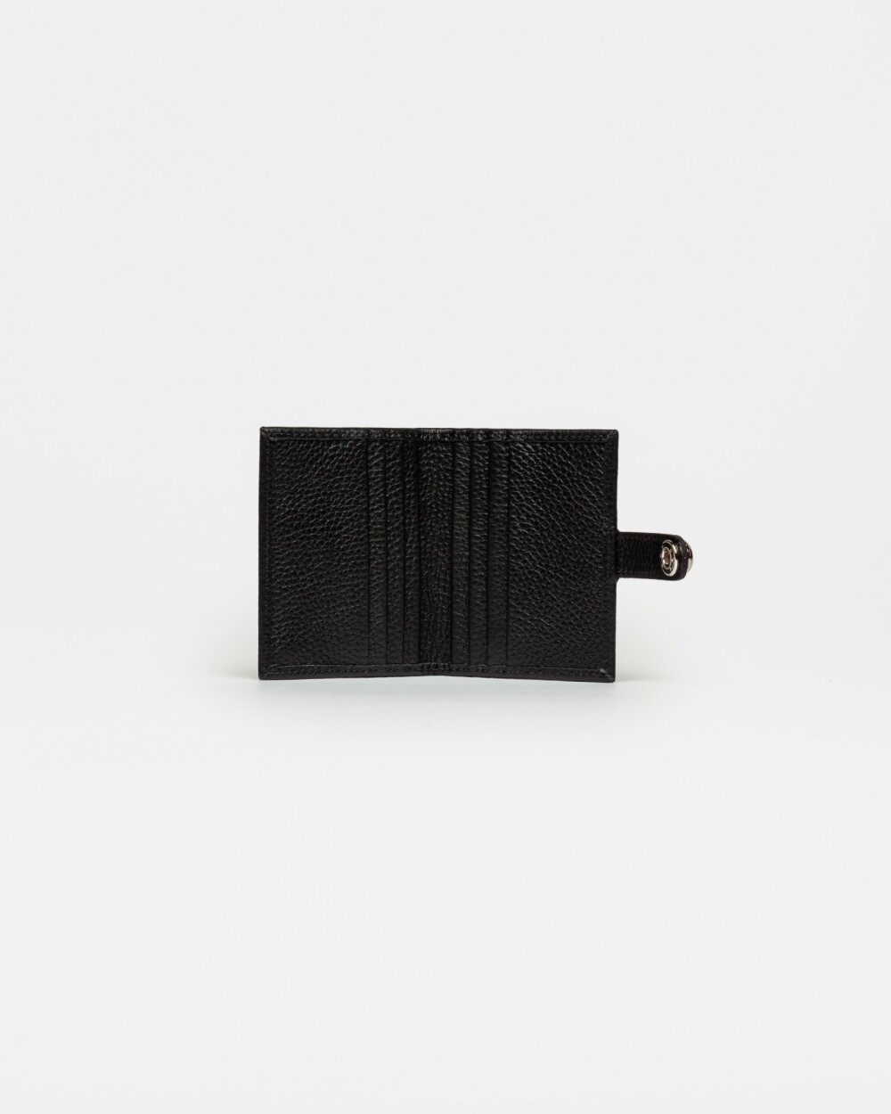 Tarjetero Sand en cuero graneado Negro
