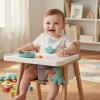 Babero bandana con mordillo BUBA dino grey pastel