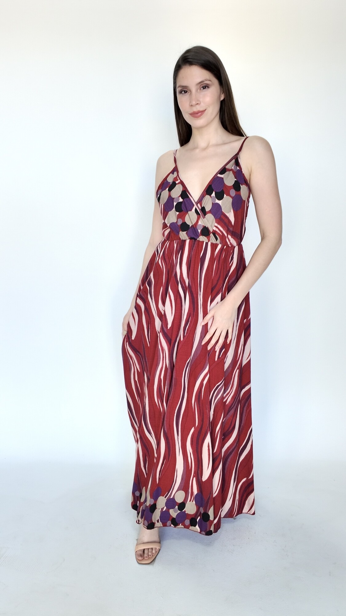 Vestido Thalen Bordó