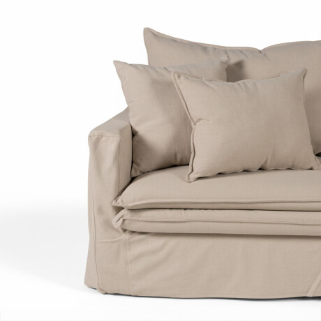 Sofá Gin con Funda - Tela Rústica - 2,5 cuerpos TD5263-1636 (Capuccino)