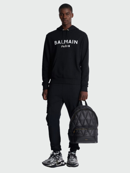 Balmain - Canguro con estapado Balmain Paris Negro