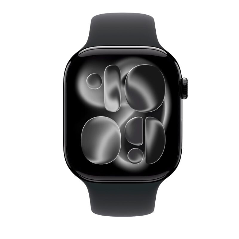 Apple Watch Series 11 46mm Jet Black Al Black Sport Band S/M MEUW4LW/A Apple Watch Series 11 46mm Jet Black Al Black Sport Band S/M MEUW4LW/A