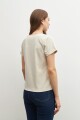 Remera con vainillas beige melange