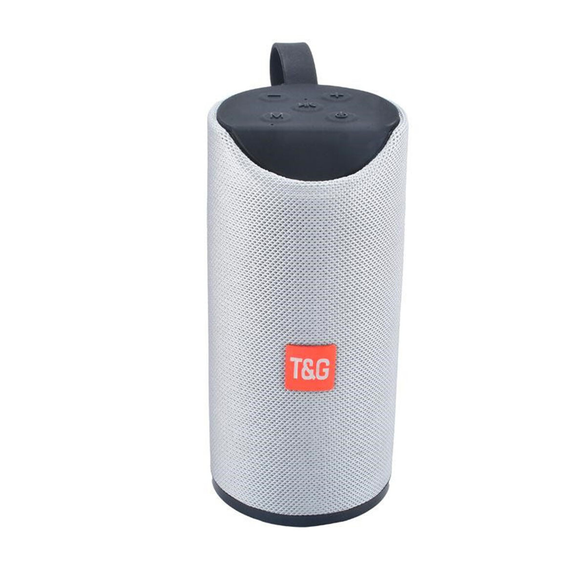 Parlante portátil bluetooth TG113 cilindro tipo flip GRIS 