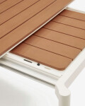 Mesa extensible de exterior Canyelles de polimadera y aluminio blanco mate 140 (200) x 90 cm