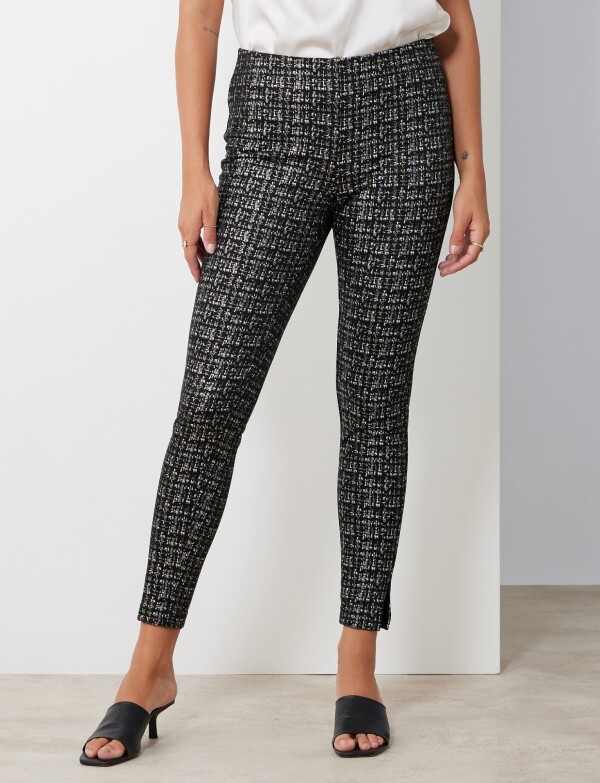 Pantalon Suede Print NEGRO/MULTI