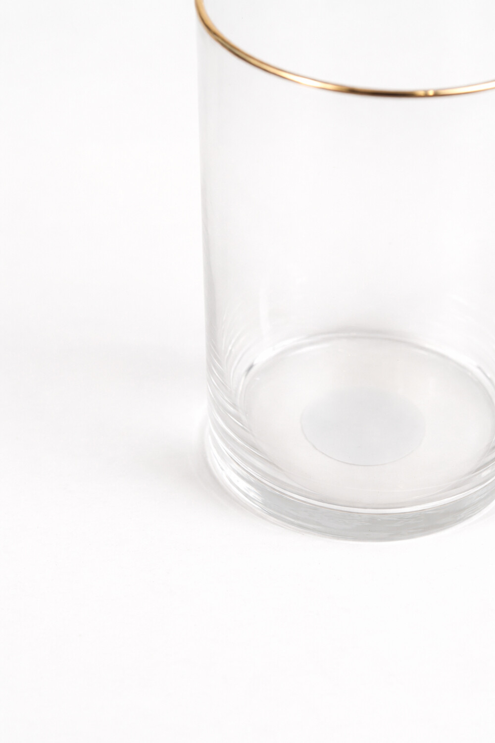 Florero Rosin Borde Dorado Color Unico