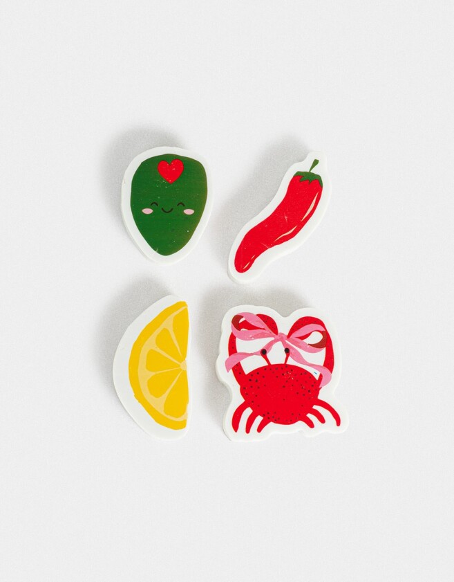 Útiles Varios Diseño propio Set De Gomas En Valijita - Combinacion Multicolor