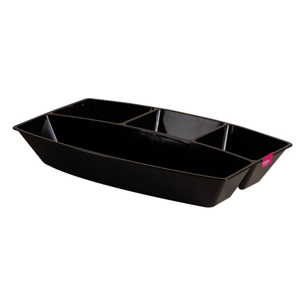 COPETINERO CON 4 DIVISIONES LE CHEF NEGRA 36 X 23,5 X 6 CM NEGRO