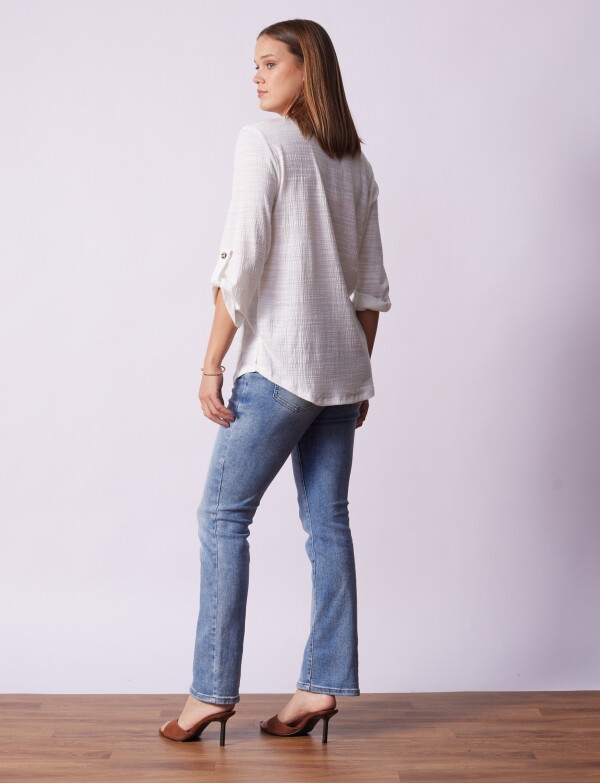 Blusa Botones CRUDO