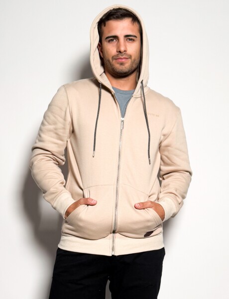 Campera lisa de felpa Caspian Beige