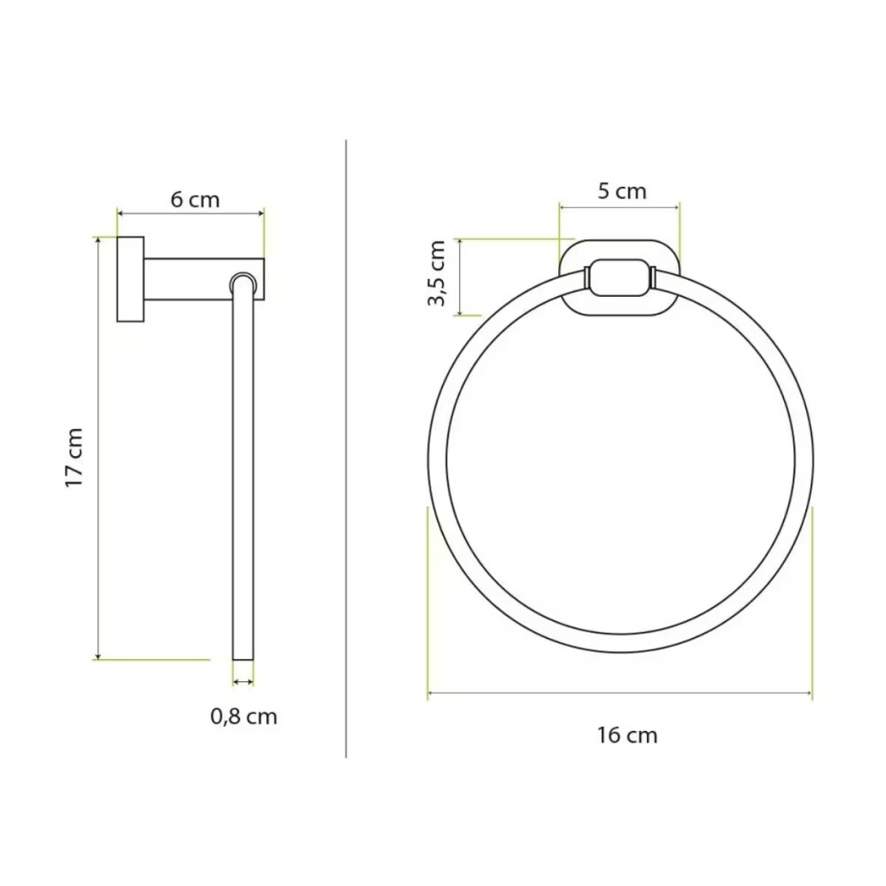 Toallero Aro Austin Cromado Brillante Toallero Aro Austin Cromado Brillante