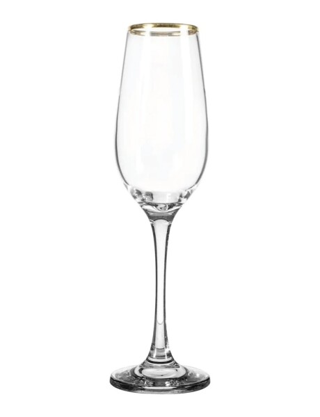 SET X6 COPA CHAMPAGNE 200CC BORDE DORADO AMBER SET X6 COPA CHAMPAGNE 200CC BORDE DORADO AMBER