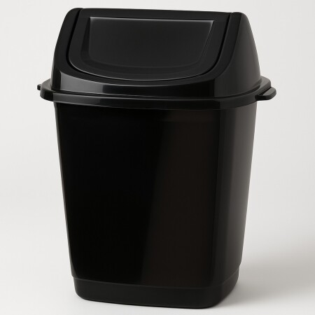 PAPELERA TACHO BASURA VAIVEN RECTANGULAR 50LTS NEGRO