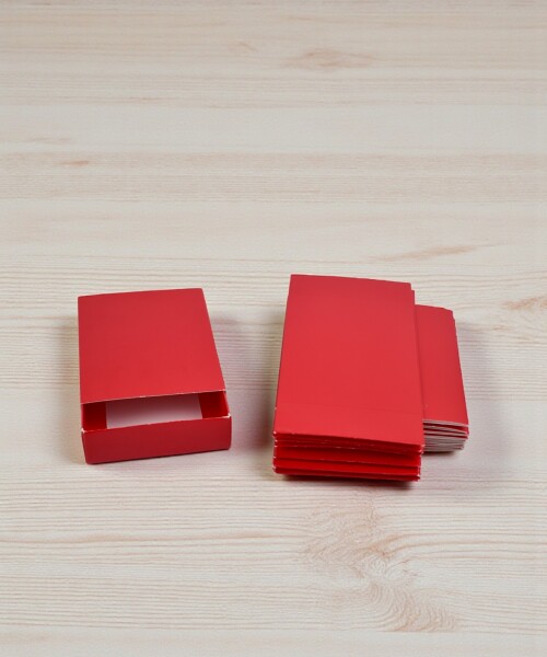 Pack x 20 unid - caja 13 eco tipo caja fosforo 10x14x3 cm. ROJO