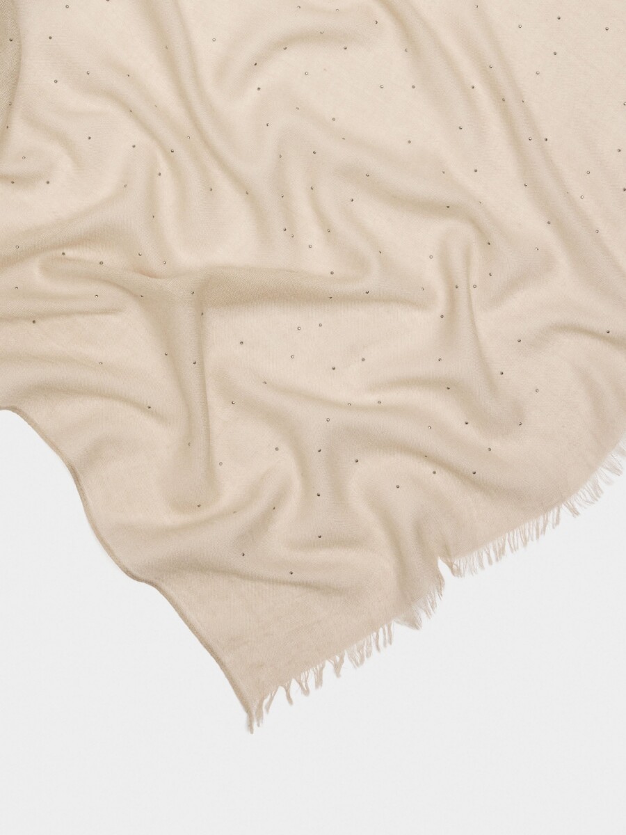 Pañuelo De Ceremonia Con Strass beige