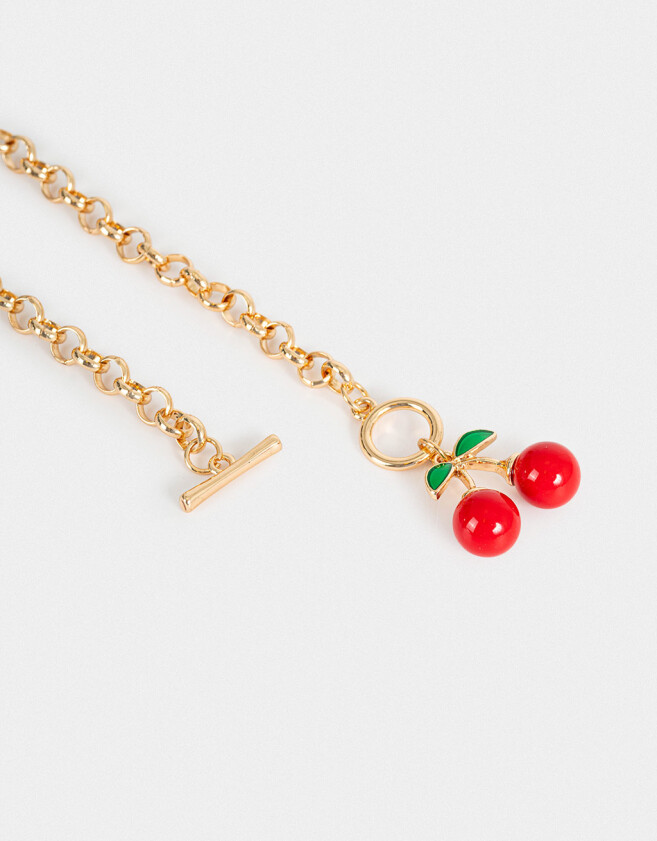 Collares Cortos Frutas Collar Con Fruta - Dorado
