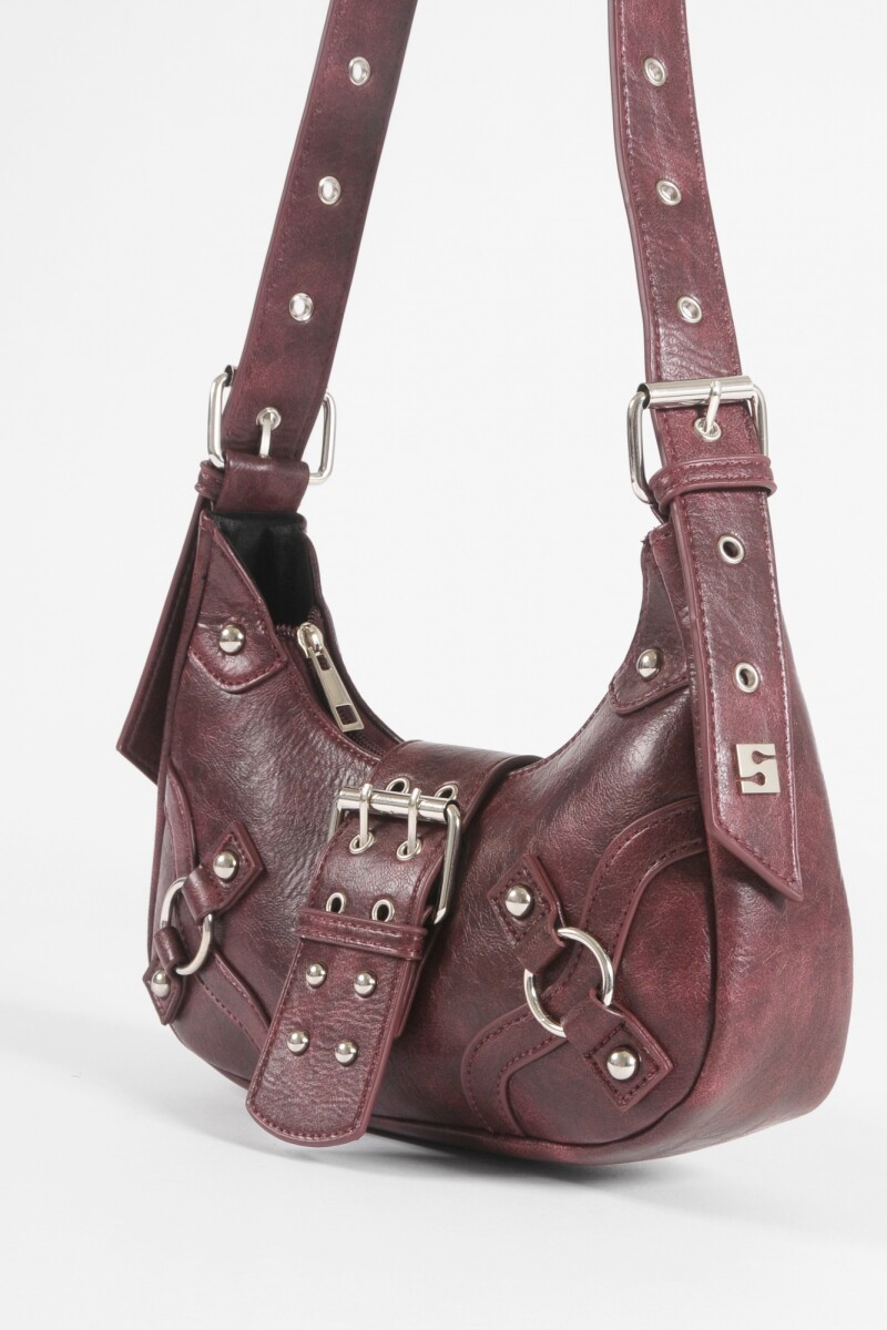 Cartera de hombro con hebilla bordo