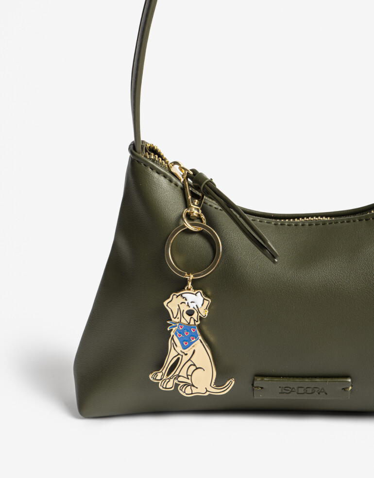 Llavero Metal Llavero Y Bag Charm Metálico Perro - Combinacion Tricolor
