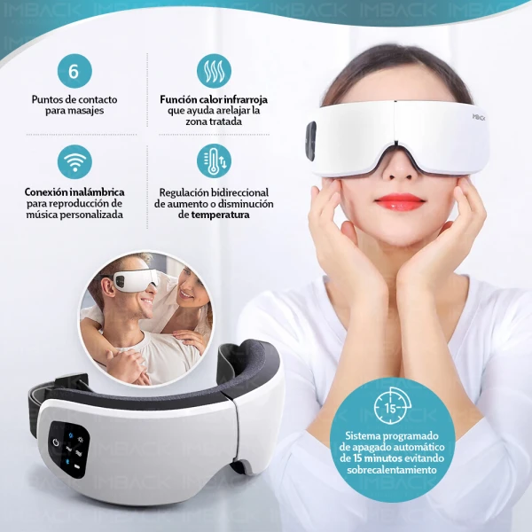 Masajeador De Ojos Portatil Alivio Para Dolor De Cabeza Y Cansancio Ocular Imback Masajeador De Ojos Portatil Alivio Para Dolor De Cabeza Y Cansancio Ocular Imback