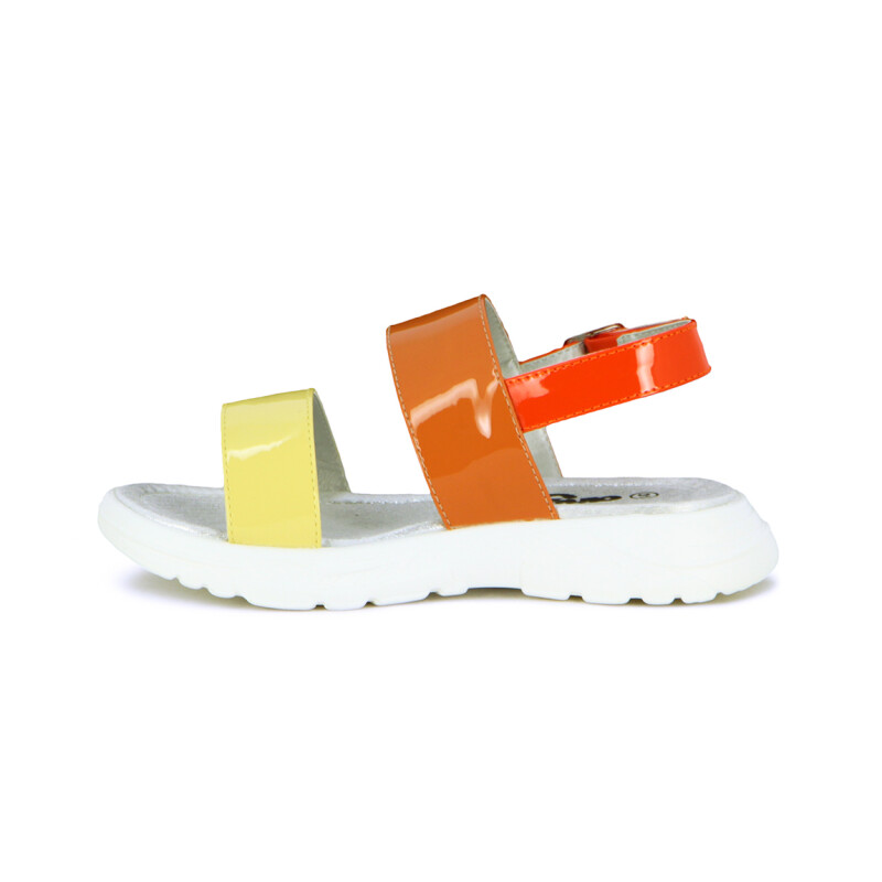 Sandalias Niña Angus Tira Ancha Y Hebilla Naranja