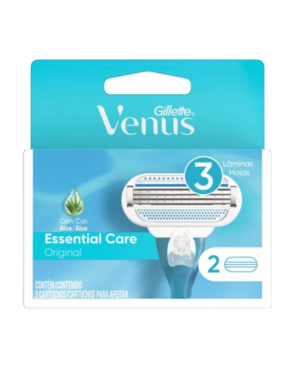 Venus Repuesto Essential Care Original 2 Unidades – Recambio para Afeitado Suave