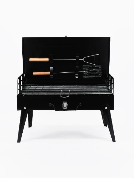 PARRILLA PORTATIL PLEGABLE NEGRO