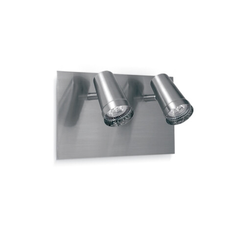 Spot dicroico de 2 luces línea DINA, plata JU0006