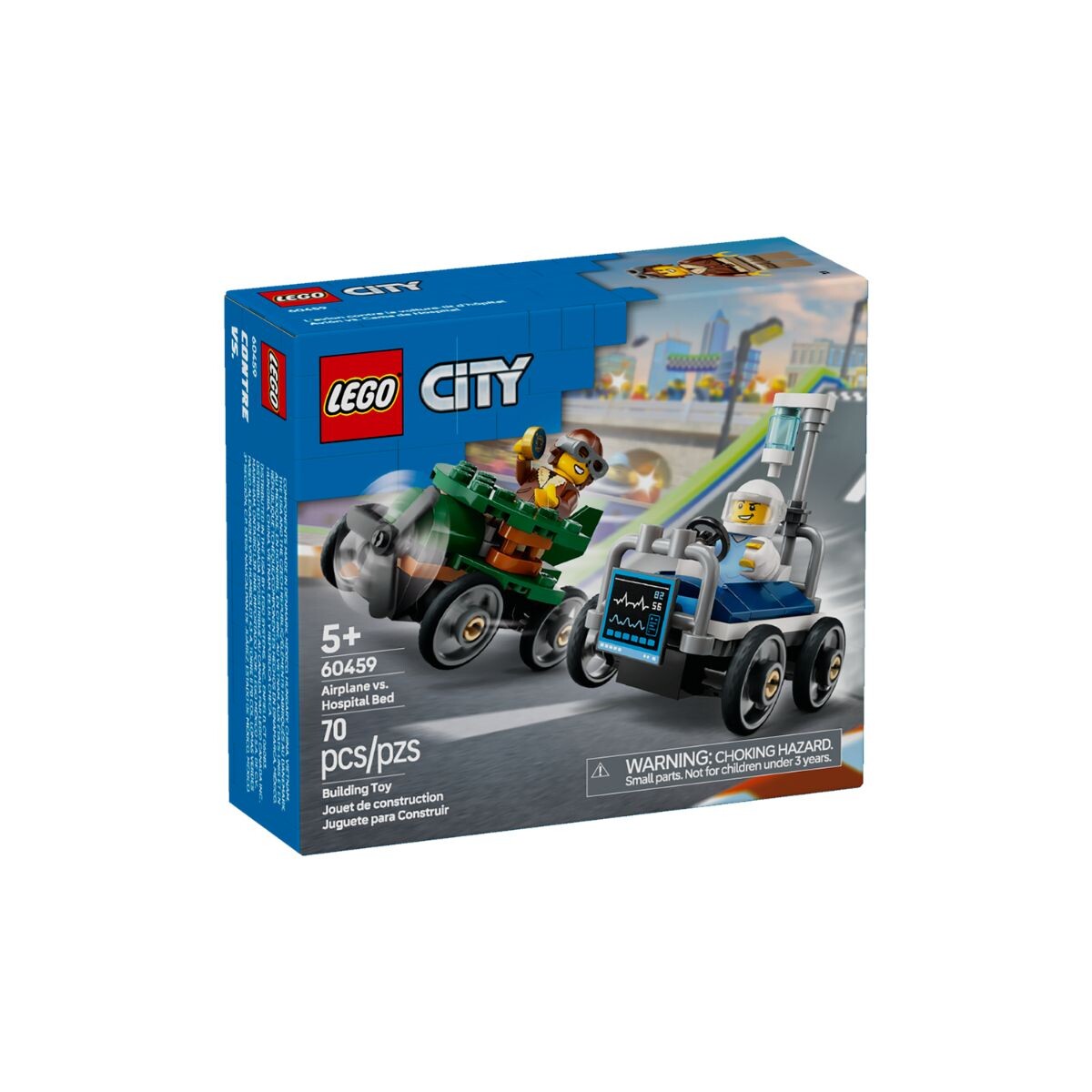 Lego City Avión Vs Cama Del Hospital 70 Pcs 5+ 