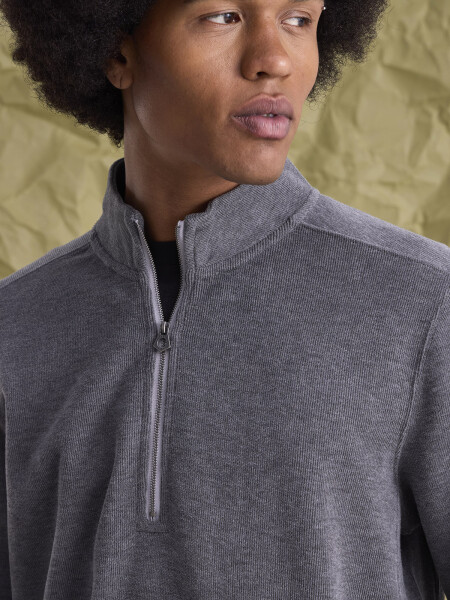 FLEECE BASTIA GRIS OSCURO MELANGE