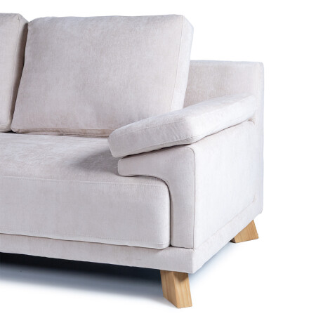 Rinconera Adalia - Tela Microfibra - Chaise izquierdo 12072 (Beige)