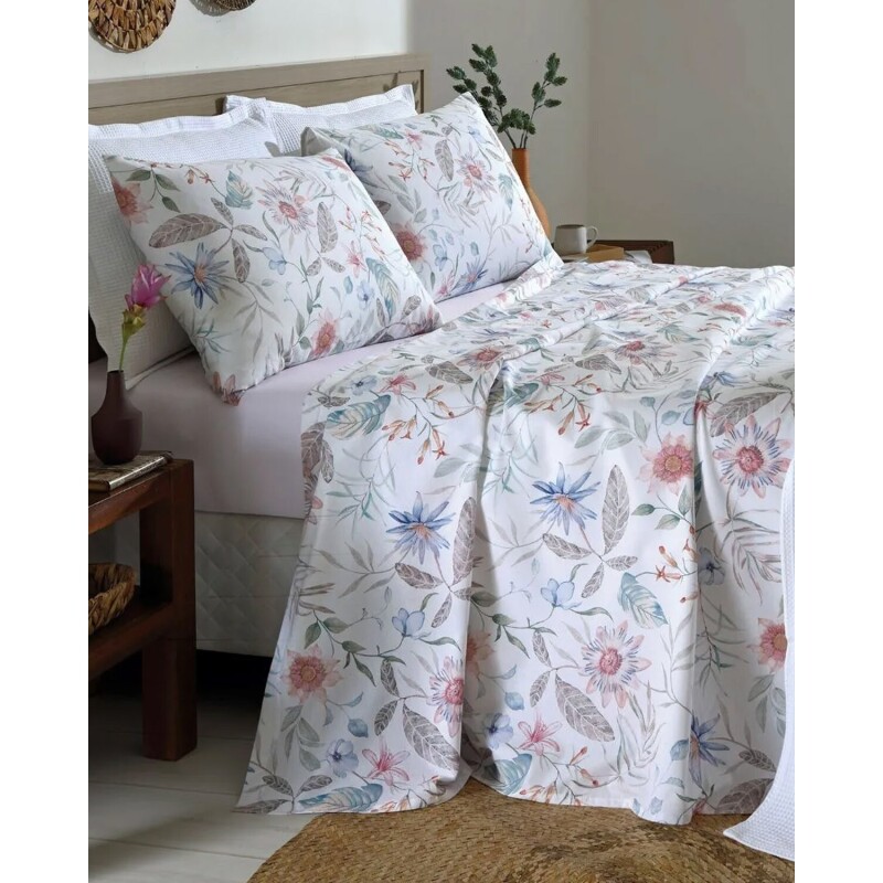 Juego de Sábanas Estampadas Queen Size Dohler Stella 130 Hilos 100% Algodón Juego de Sábanas Estampadas Queen Size Dohler Stella 130 Hilos 100% Algodón