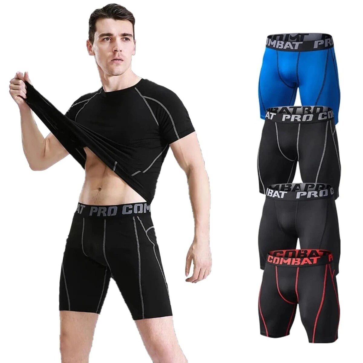 Calza Corta Deportiva Set X4 Unidades Running Fitness - Vst010004-s 