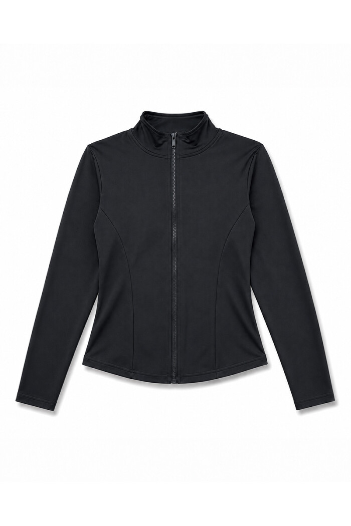 Campera Dama elastizada con dedal Negro