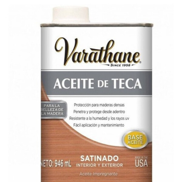 Aceite de teca .946L interior - exterior Varathane