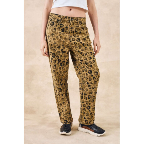 Jean Recto Animal Print Multi