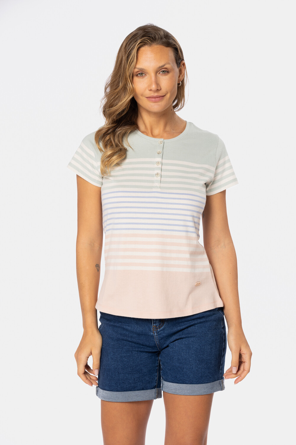 REMERA RAYADA Verde
