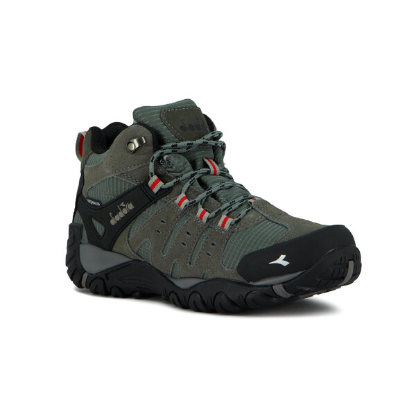 Diadora Hiking Hombre Waterproof Leather Mid - Gris Oscuro Gris Oscuro