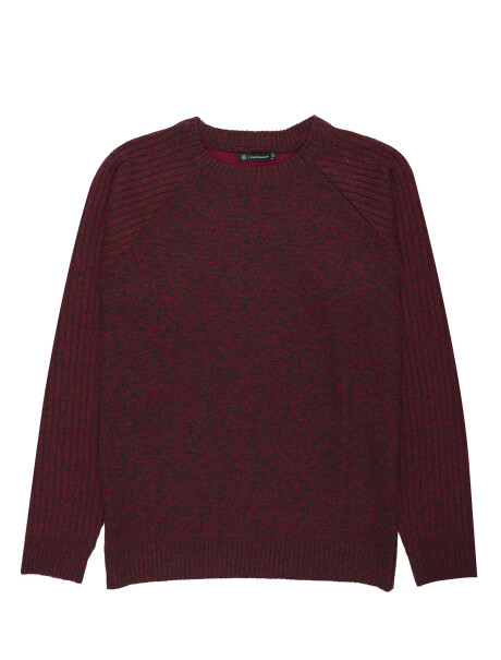 Sweater jaspeado bordó