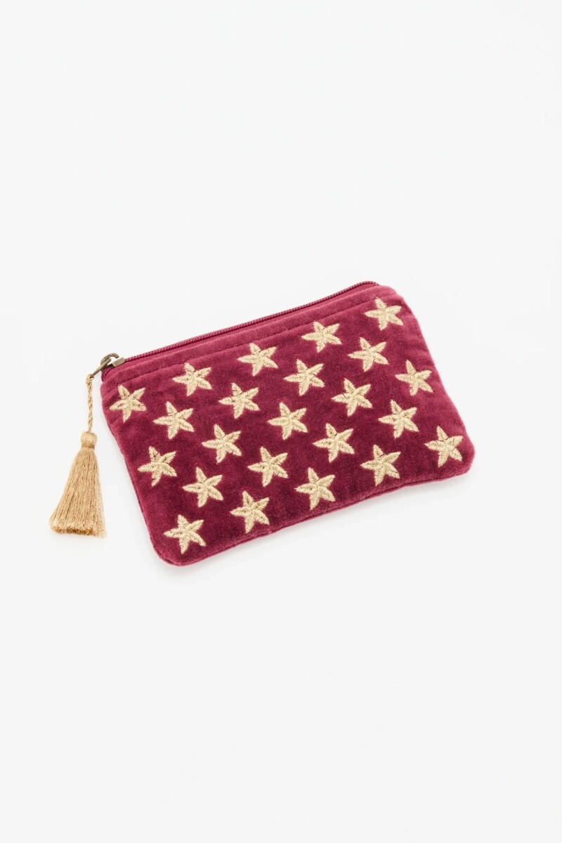 Bolso Mini Flat Stars Bordo