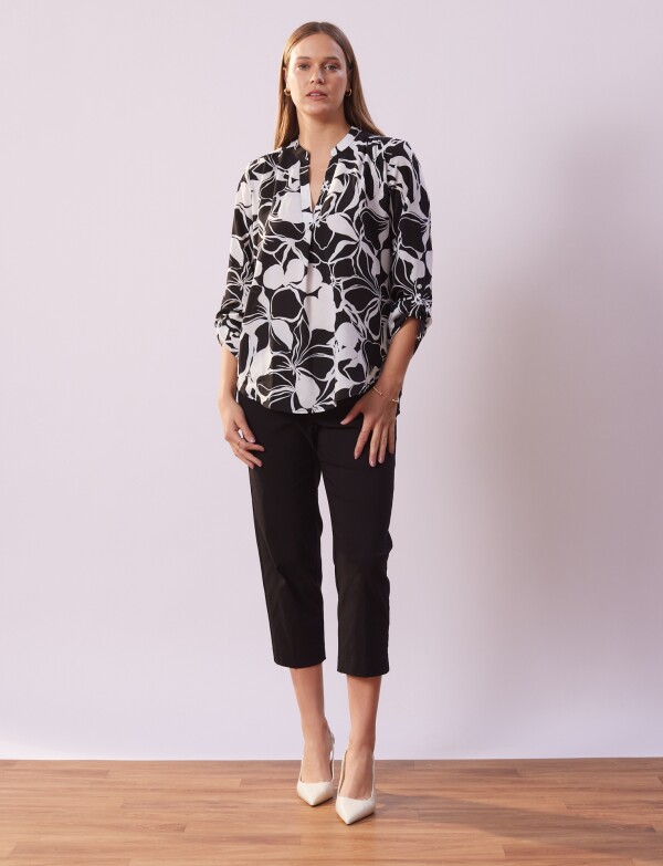 Blusa Printed NEGRO/BLANCO