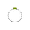 Anillo Cuadrado-Plata rodinada-Piedra Peridoto-AN2023 conpiedra