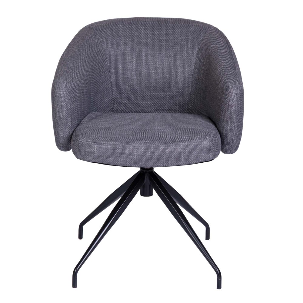 SILLA DE OFICINA TELA-Y-METAL GRIS ROUND