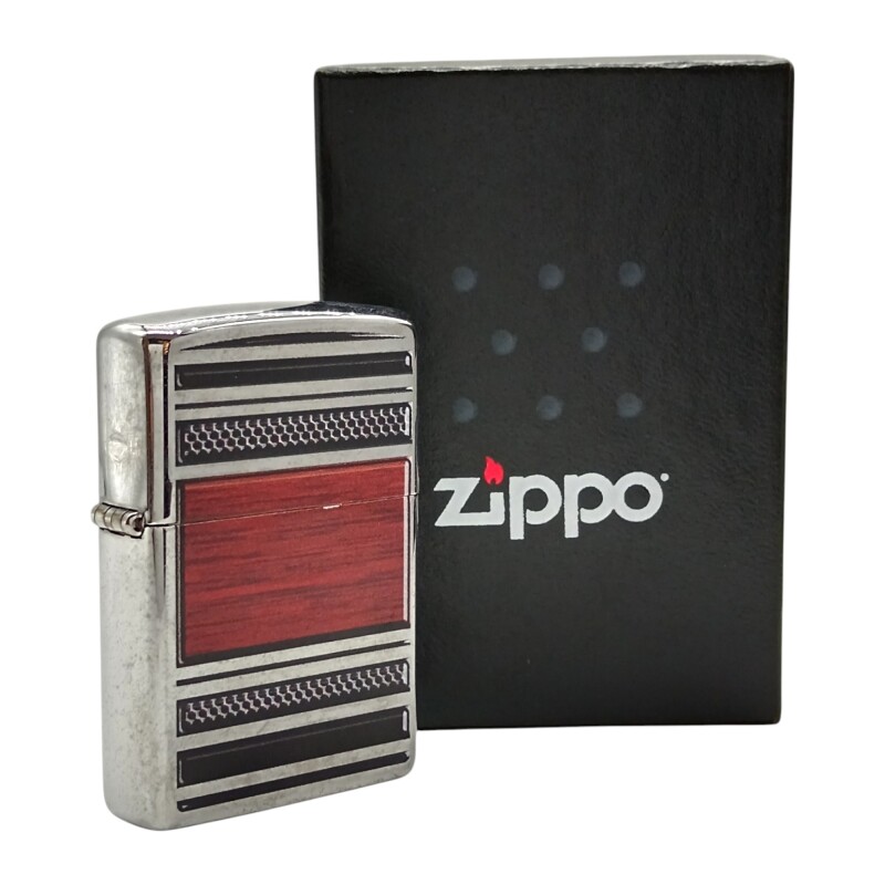 Encendedor ZIPPO 28676 Steel and Wood - ZP286738 plateadocombinado