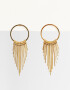 Aros Colgantes Largos Metal Aros Metálicos - Dorado