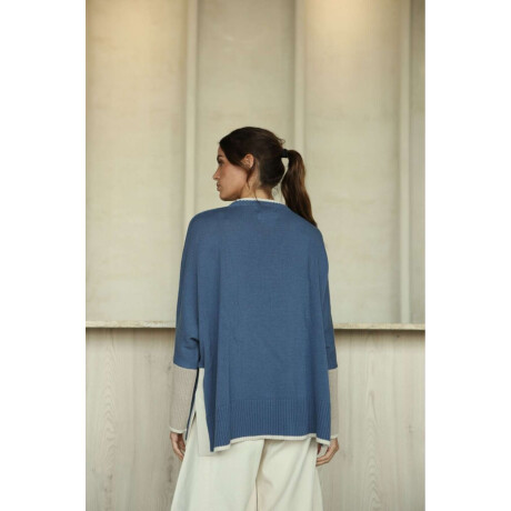 Buzo Pamelí Cotton Azul beige y visón