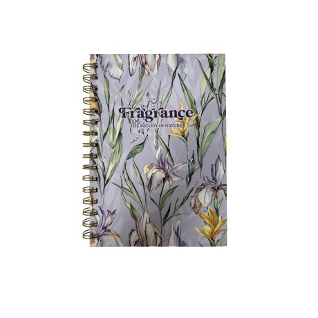 Cuaderno tapa dura A5 flores violeta